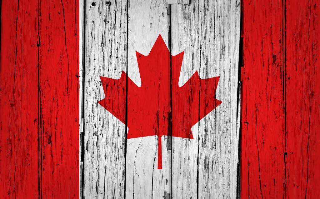 Canada Flag Grunge Background