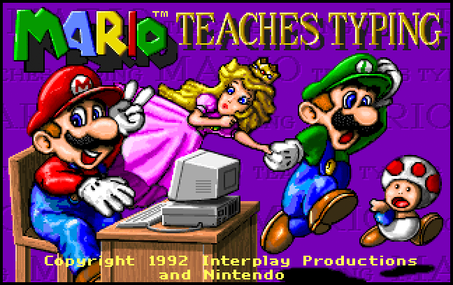 Mario Teaches Typing and other weird Super Mario games