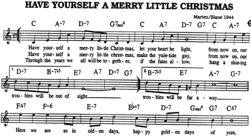 Have A Yourself A Merry Little Christmas Lyrics - LyricsWalls