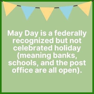 Federally recognized but not celebrated holiday