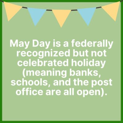 Federally recognized but not celebrated holiday